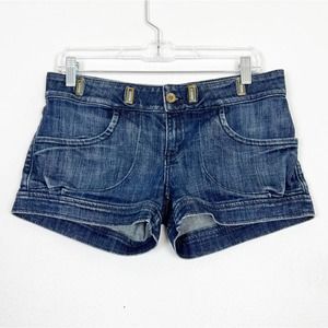 Y2K Juicy Couture Low Rise Jean Shorts Blue Size 27